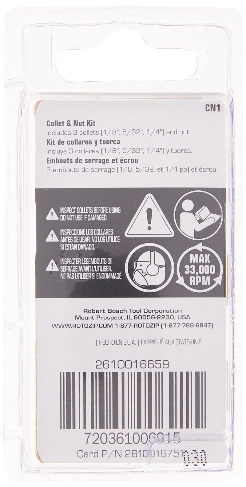 RotoZip CN1 Replacement Collet and Nut Kit,Silver - Image 3